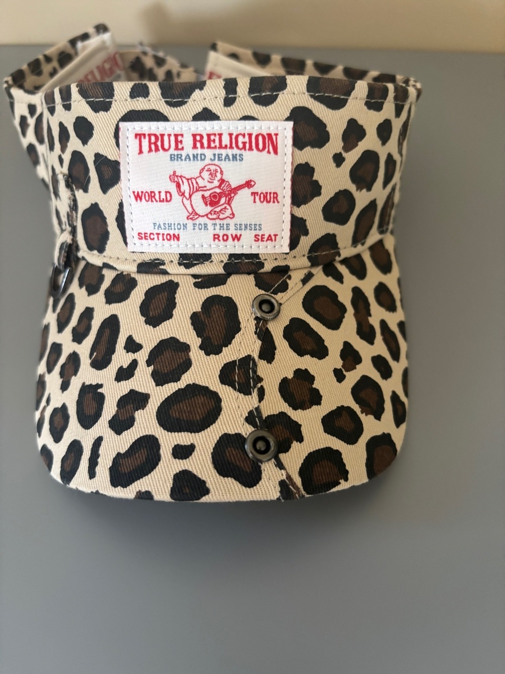 True Religion leopard print visor